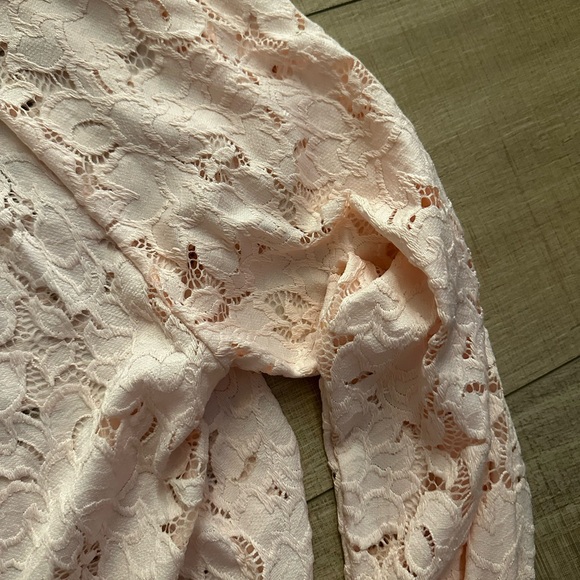 Free People Olivia Lace Top in Light Pink size large - Picture 10 of 12